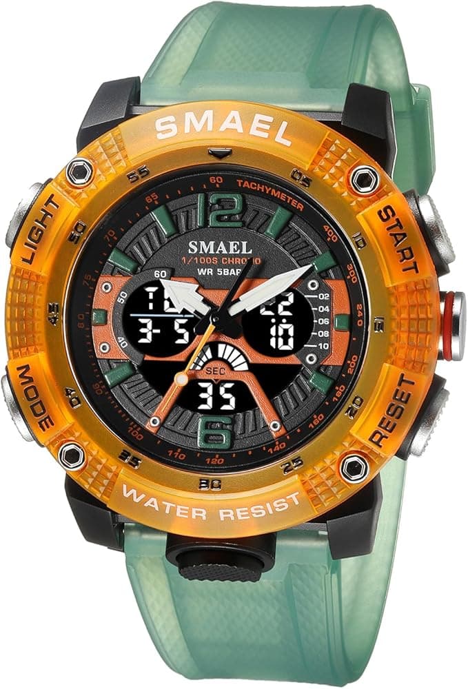 SMAEL Tactical Sports Watch — Orange Bezel