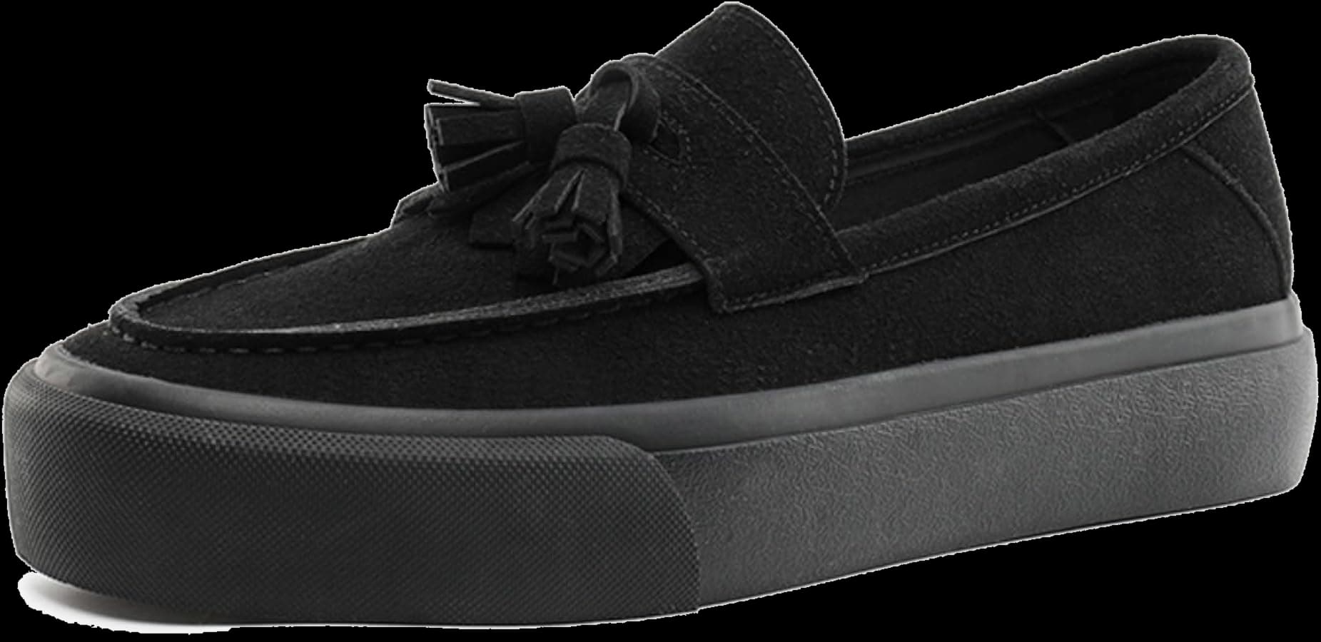 Black Suede Tassel Loafers